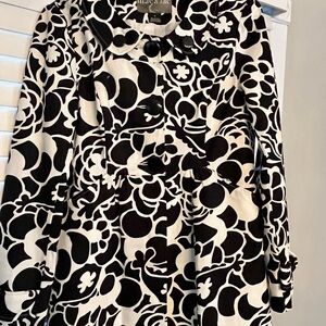 Mac & Jac Black & White Floral Jacket